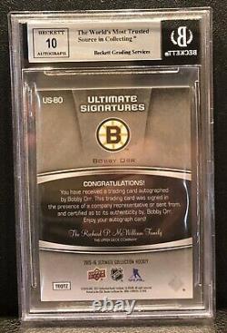 Bobby Orr 2015-16 Upper Deck Ultimate Collection Autograph Graded BGS 9 Auto 10