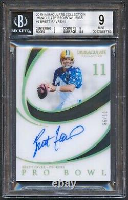 Brett Favre 2019 Immaculate Pro Bowl Signatures Auto Autograph /11 Bgs 9/10