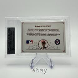Bryce Harper Autograph IP Auto BGS Authentic Custom Card 1/1 Nationals