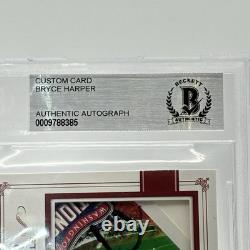 Bryce Harper Autograph IP Auto BGS Authentic Custom Card 1/1 Nationals