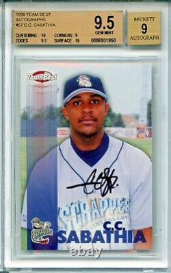 CC SABATHIA Yankees 1999 Team Best certified AUTO rookie BGS 9.5 GEM MINT HOF