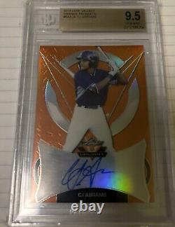 CJ ABRAMS Leaf Orangmatic Prismatic RC on-card auto 10 BGS 9.5! /35