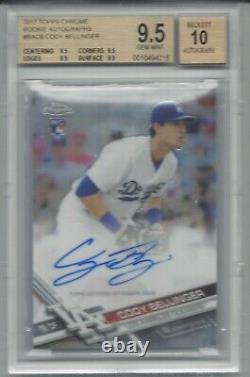 CODY BELLINGER 2017 TOPPS CHROME ON CARD AUTO AUTOGRAPH RC BGS 9.5 10 QUAD 9.5s