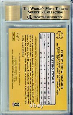 COREY SEAGER 2016 Donruss Optic true 1 of 1 retro 87 rated rookie Auto BGS 9.5