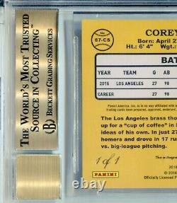 COREY SEAGER 2016 Donruss Optic true 1 of 1 retro 87 rated rookie Auto BGS 9.5