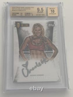 Charlotte Flair 2015 Topps WWE Undisputed NXT Rookie Autograph BGS 9.5 Auto 10
