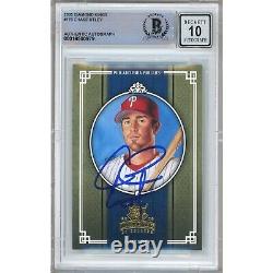 Chase Utley Philadelphia Phillies Autograph 2005 Diamond Kings #176 BGS Auto 10