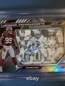 Chase Young ROOKIE 2020 Panini XR Auto Luminous Endorsements Signed /99 BGS 9