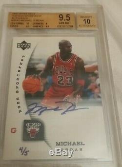 Chicago Sportsfest Michael Jordan Upper Deck Bulls Autograph 4/5 Bgs 9.5 Auto 10