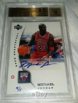Chicago Sportsfest Michael Jordan Upper Deck Bulls Autograph 4/5 Bgs 9.5 Auto 10