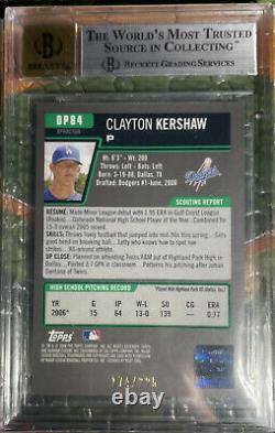 Clayton Kershaw 2006 Bowman Chrome XFractor /225 Auto Rookie BGS 85 10 Autograph