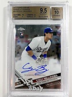 Cody Bellinger 2017 Topps Chrome On Card Auto Autograph Rc Bgs 9.5 10