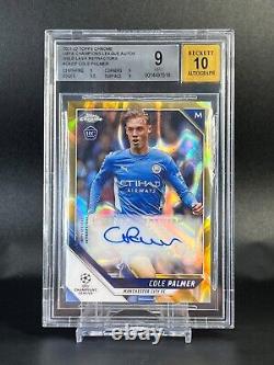 Cole Palmer 2021-22 Chrome Champions League Gold Lava SP Auto #CA-CP BGS 9/10