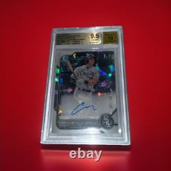 Colson Montgomery 2022 Bowman Chrome Atomic Ref. AUTO /100 bgs9.5/10