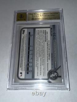 Colson Montgomery 2022 Bowman Chrome Atomic Ref. AUTO /100 bgs9.5/10