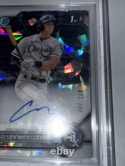 Colson Montgomery 2022 Bowman Chrome Atomic Ref. AUTO /100 bgs9.5/10
