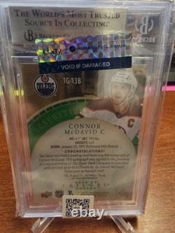 Connor McDavid Auto 2022-23 Upper Deck Trilogy Generations TG13B Green 10/10 BGS