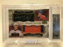 Connor Mcdavid & Wayne Gretzky 2015-16 The Cup Scripted Swatches Dual Auto Bgs