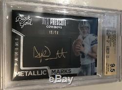 DAK PRESCOTT Rookie Autograph 2016 Black Gold BGS 9.5 Auto 10 POP 1 eBay 1/1