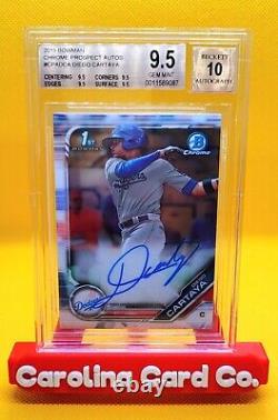 DIEGO CARTAYA 2019 BOWMAN CHROME AUTO BGS 9.5/10 GEM MINT? TRUE GEM 9.5x4