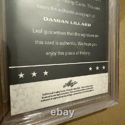 Damian Lillard Rookie Autograph RC BGS 10 Auto Card Beckett 9 Mint 2012 Leaf NBA