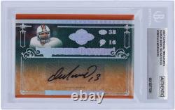 Dan Marino Dolphins Signed 2007 Playoff National Treasures #24/25 BGS 10 Card