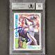 Darryl Strawberry Autograph Signed 1984 Topps 182 Rc Mets Rookie Bas Bgs 10 Auto