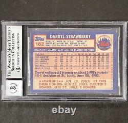 Darryl Strawberry autograph signed 1984 Topps 182 RC Mets rookie BAS BGS 10 Auto