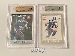 David Wilson Bgs Psa Graded Autograph Auto Rc Lot Virginia Tech New York Giants