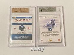 David Wilson Bgs Psa Graded Autograph Auto Rc Lot Virginia Tech New York Giants