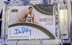 Dejounte Murray RC Panini Immaculate Moments Autograph Acetate /50 BGS 9 AUTO 10