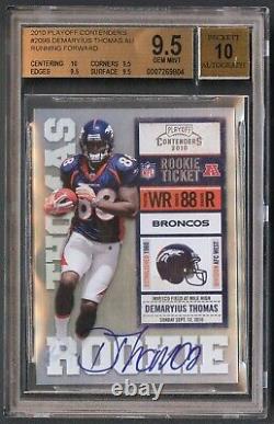 Demaryius Thomas Contenders Rookie Ticket Auto Autograph Rc Bgs 9.5/10 True Gem+