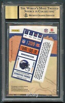 Demaryius Thomas Contenders Rookie Ticket Auto Autograph Rc Bgs 9.5/10 True Gem+