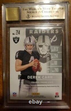 Derek Carr 2014 Panini Contenders Playoff Ticket Rookie Auto RC /99 BGS 9.5 10