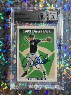 Derek Jeter Topps Rookie Card 98 Autograph BGS 9 Auto