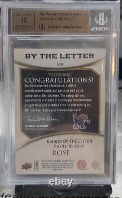 Derrick Rose 2010 UD SP Authentic By The Letter O Autograph Auto /149 BGS 9.5