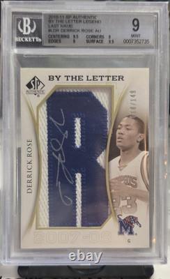 Derrick Rose 2010 UD SP Authentic By The Letter R Autograph Auto 18/149 BGS 9