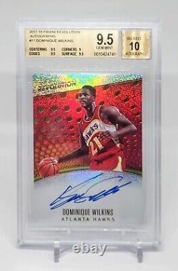 Dominique Wilkins 2017-18 Panini Revolution Autograph AUTO BGS 9.5 Auto 10