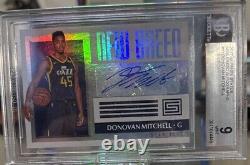 Donovan Mitchell 2017-18 Panini Status New Breed Auto Beckett 9 BGS Autograph