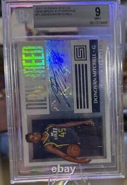 Donovan Mitchell 2017-18 Panini Status New Breed Auto Beckett 9 BGS Autograph