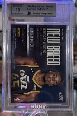 Donovan Mitchell 2017-18 Panini Status New Breed Auto Beckett 9 BGS Autograph