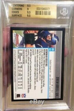 Drew Brees 2001 Bowman Chrome Rookie Auto Ref Ssp /25 Bgs 9.5 Old Lbl #1 Auto