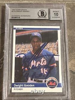 Dwight Doc Gooden? 1984 Fleer Update Doc BGS BAS Signed Rookie RC 10 Auto