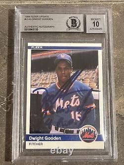 Dwight Doc Gooden? 1984 Fleer Update Doc BGS BAS Signed Rookie RC 10 Auto