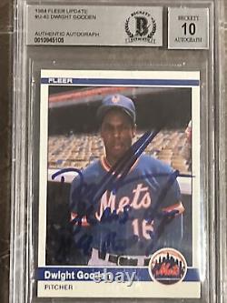 Dwight Doc Gooden? 1984 Fleer Update Doc BGS BAS Signed Rookie RC 10 Auto