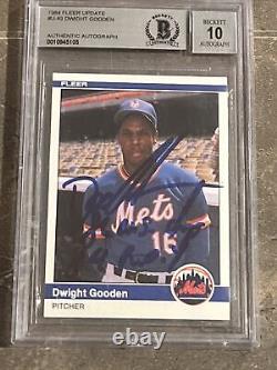 Dwight Doc Gooden? 1984 Fleer Update Doc BGS BAS Signed Rookie RC 10 Auto