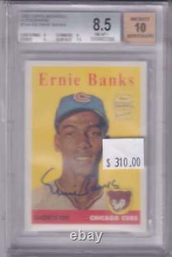 Ernie Banks 2002 Topps Archives Auto Autograph BGS 8.5/10