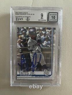 Fernando Tatis Jr. SIGNED 2019 Topps Update #US56 RC Rookie AUTO BGS BAS Padres