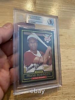 Frank Robinson BGS AUTOGRAPH 1999 Hillshire Farms Authentic Auto Collector Card