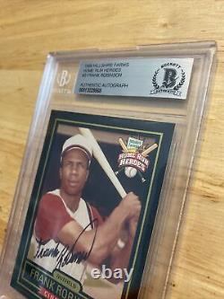 Frank Robinson BGS AUTOGRAPH 1999 Hillshire Farms Authentic Auto Collector Card